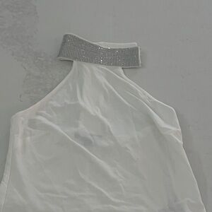 INC International Concepts White Asymmetrical Tank Top